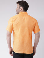 RIAG Orange Men's Half Sleeves Shirt | Grocsy