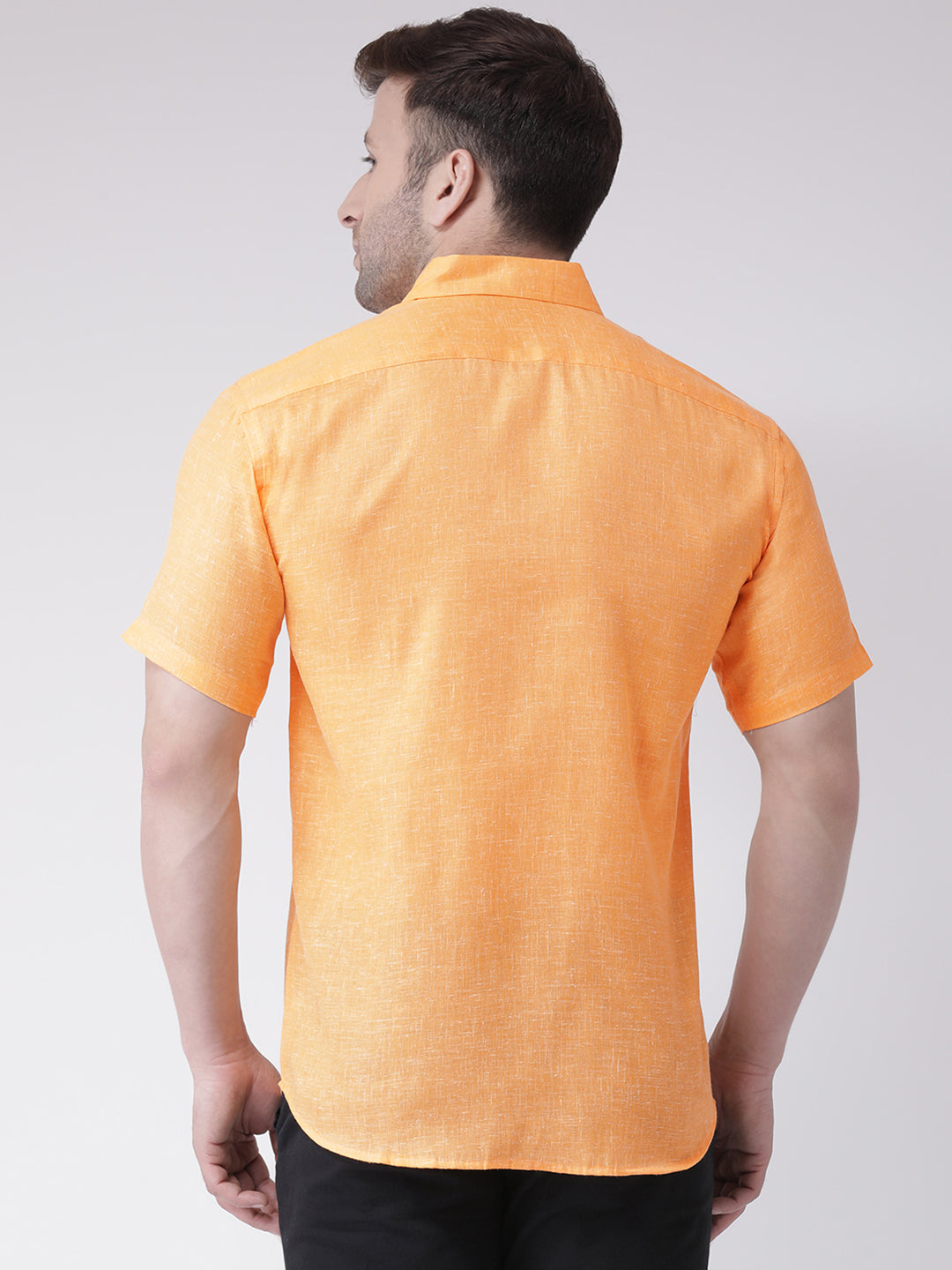 RIAG Orange Men's Half Sleeves Shirt | Grocsy