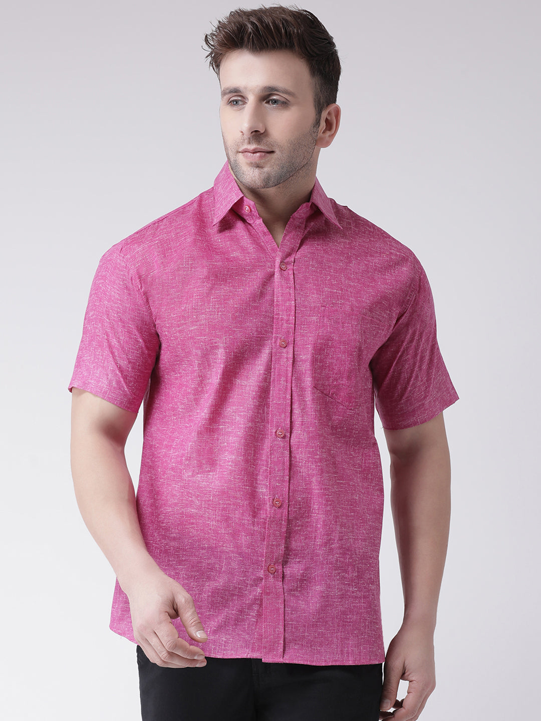 RIAG Purple Men's Half Sleeves Shirt | Grocsy