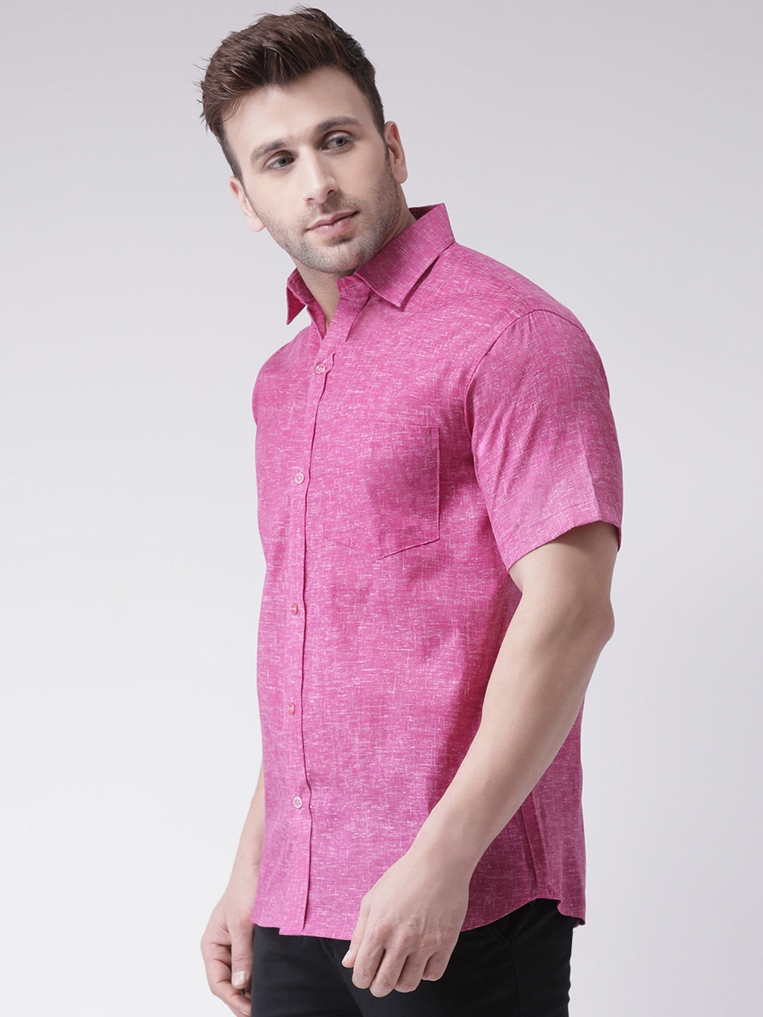 RIAG Purple Men's Half Sleeves Shirt | Grocsy