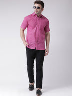 RIAG Purple Men's Half Sleeves Shirt | Grocsy