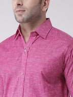 RIAG Purple Men's Half Sleeves Shirt | Grocsy