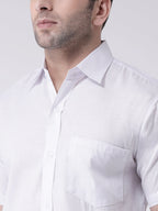 RIAG White Men's Half Sleeves Shirt | Grocsy