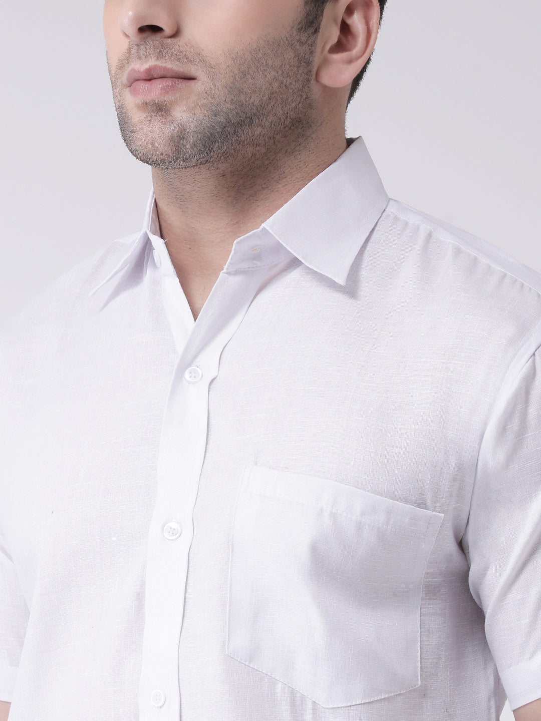RIAG White Men's Half Sleeves Shirt | Grocsy
