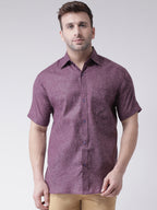 RIAG Purple Men's Half Sleeves Shirt | Grocsy
