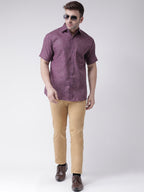 RIAG Purple Men's Half Sleeves Shirt | Grocsy