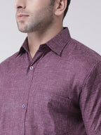 RIAG Purple Men's Half Sleeves Shirt | Grocsy