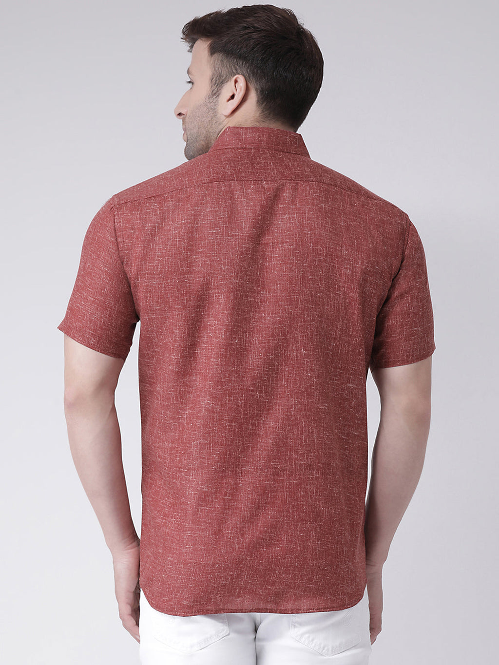 RIAG Brown Men's Half Sleeves Shirt | Grocsy