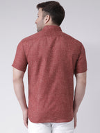 RIAG Brown Men's Half Sleeves Shirt | Grocsy