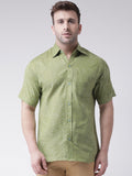 RIAG Green Men's Half Sleeves Shirt | Grocsy