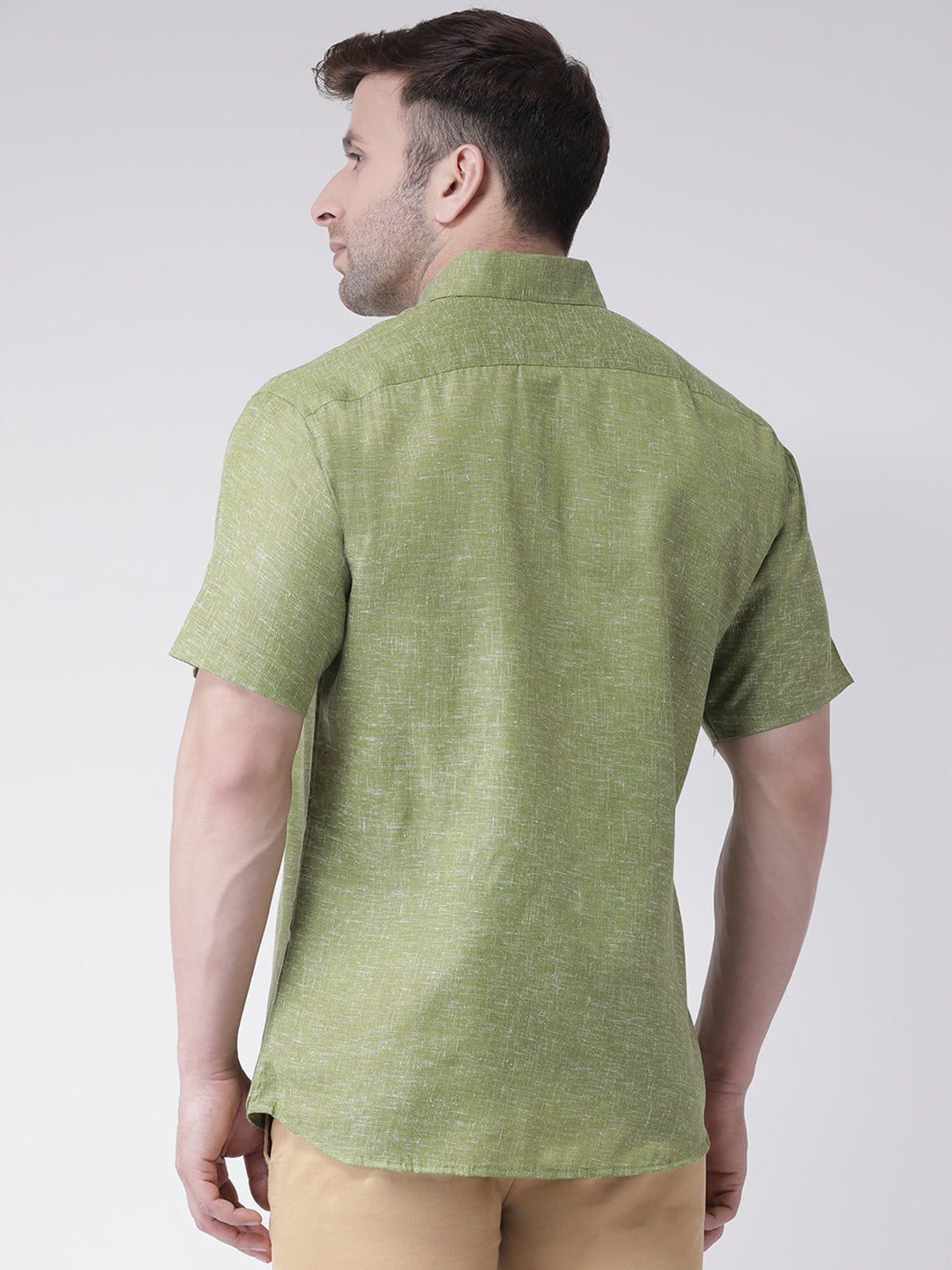 RIAG Green Men's Half Sleeves Shirt | Grocsy