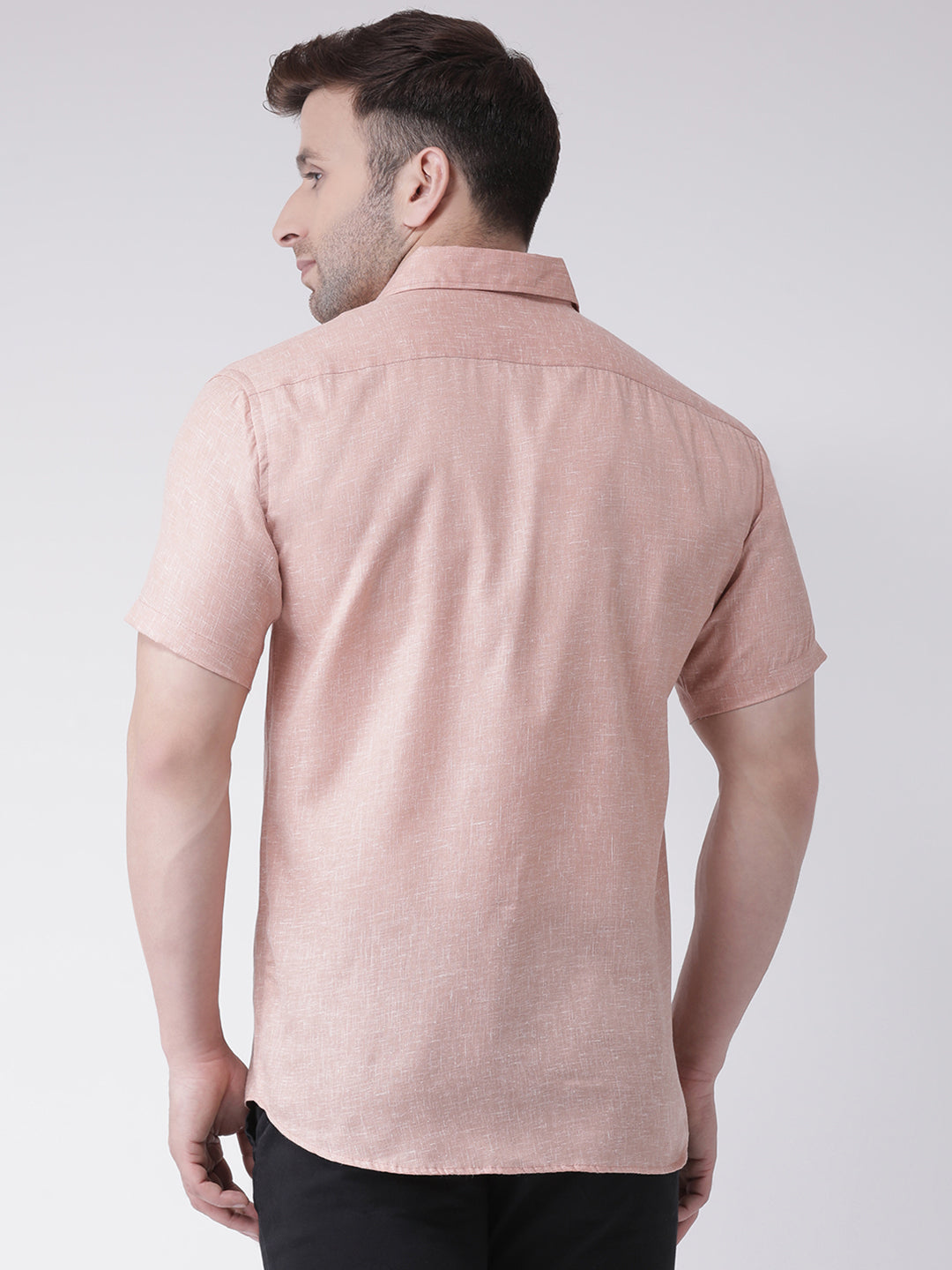 RIAG Beige Men's Half Sleeves Shirt | Grocsy