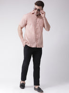 RIAG Beige Men's Half Sleeves Shirt | Grocsy