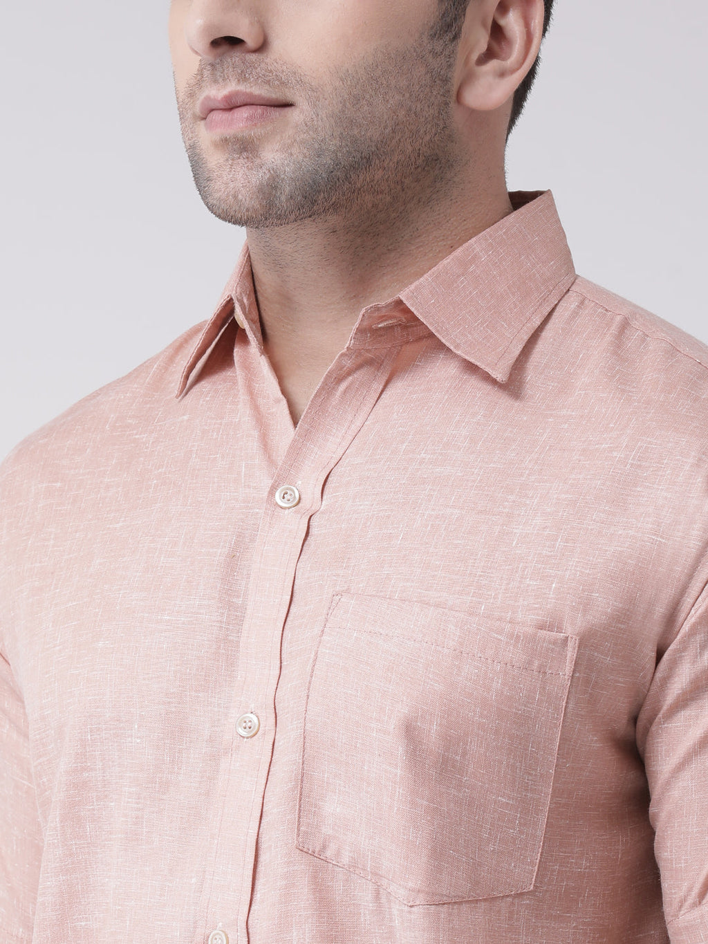 RIAG Beige Men's Half Sleeves Shirt | Grocsy