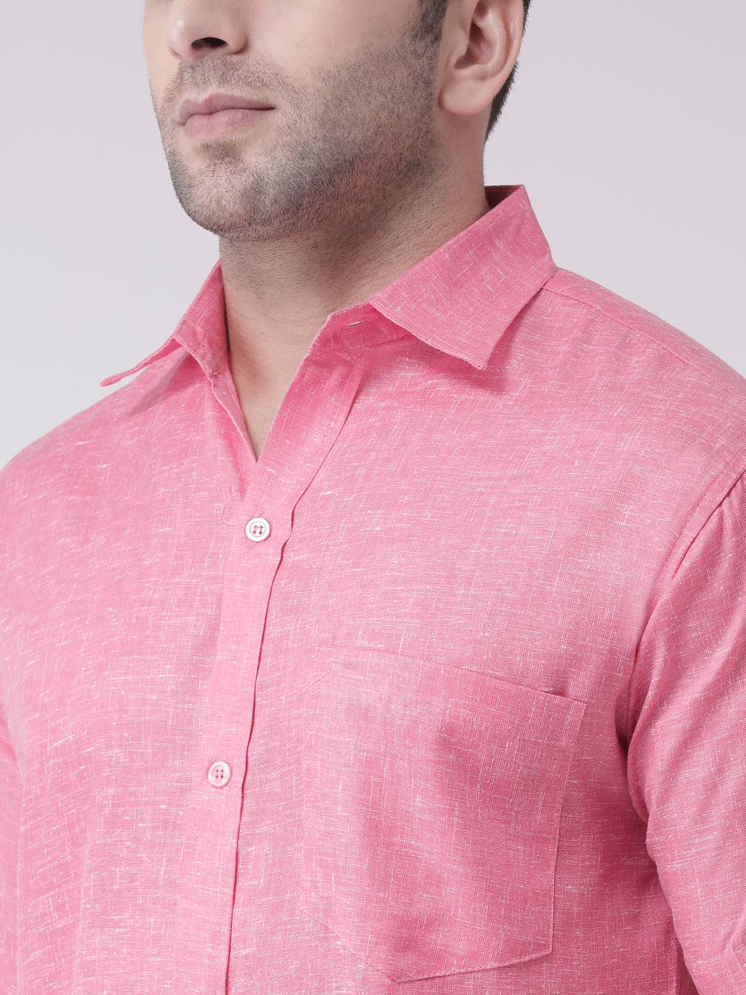 RIAG Pink Men's Half Sleeves Shirt | Grocsy