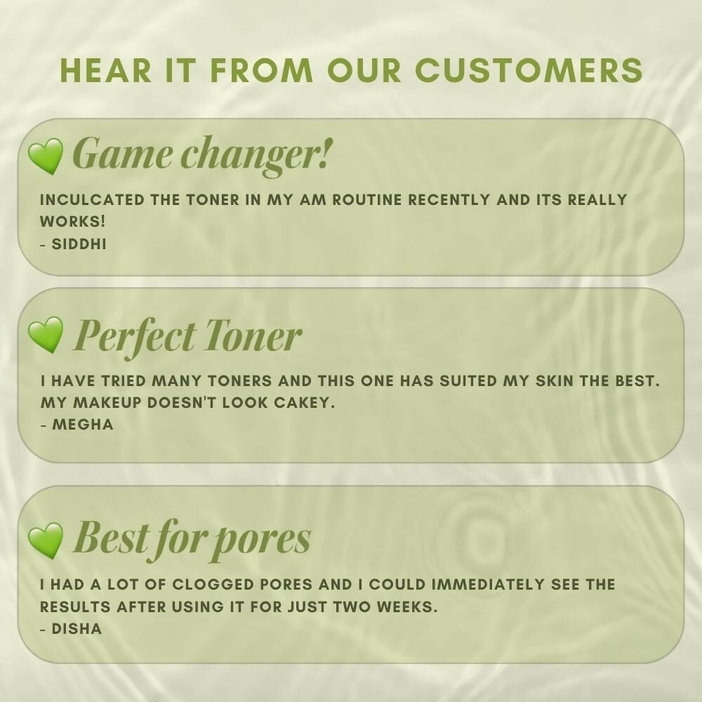 The Skin Diet Company Matcha Green Tea Toner Hydrates, Clarifies Pores, Alcohol-Free, For Oily Skin | Grocsy