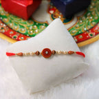 Indianvibez Simple Beads With Stone Rakhi | Grocsy