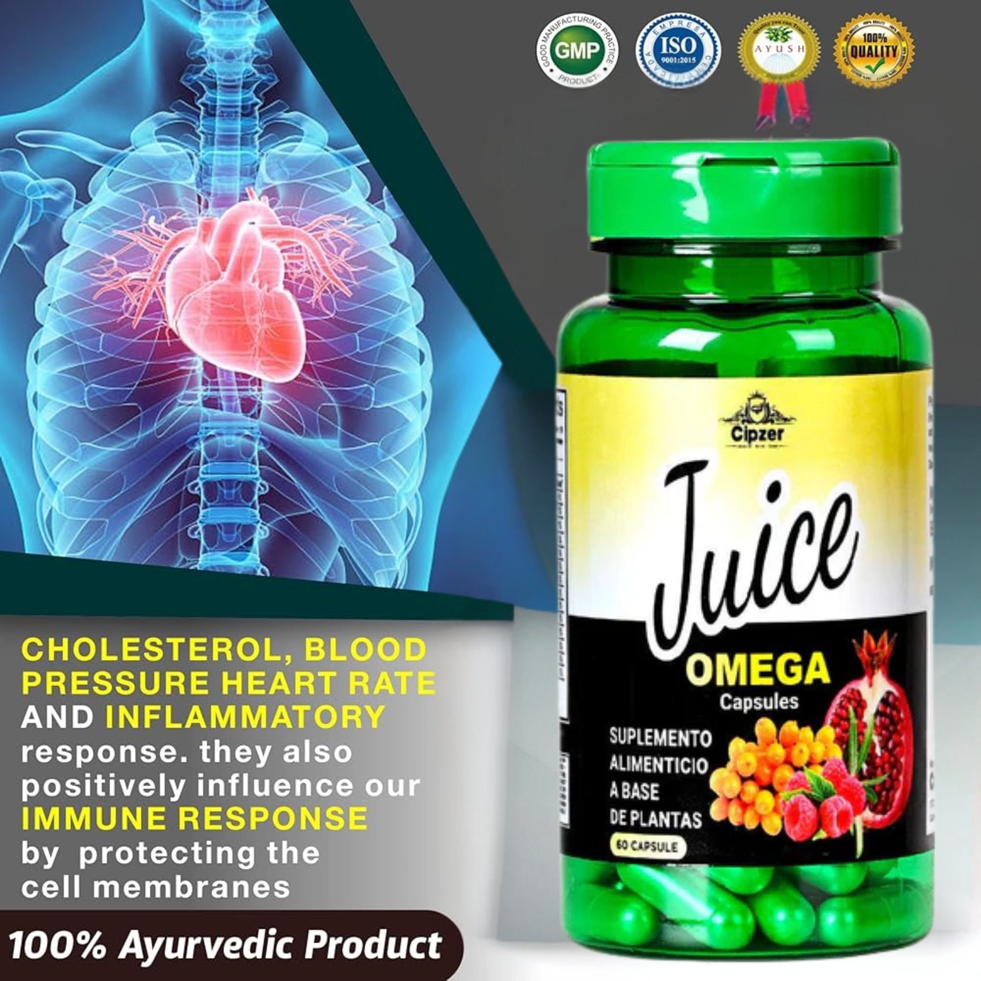 Cipzer Juice Omega Capsules | Grocsy
