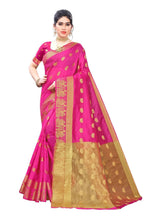 Vamika Banarasi Jacquard Weaving Pink Saree | Grocsy