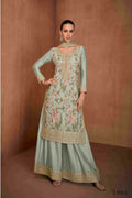 Festive Wear Ethnic Pista Chinon Stitched Suit With Dupatta - Zeeya | Grocsy