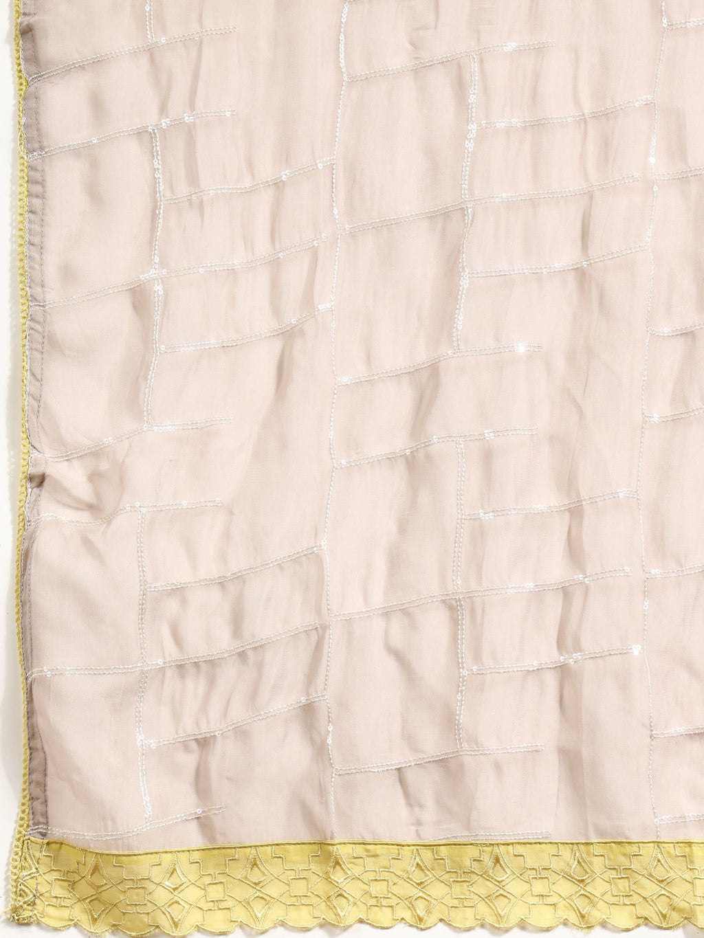 Hand Embroidered Kurta With Pant & Organza Sequined Embroidered Dupatta, Grey - Hiral Fashion | Grocsy