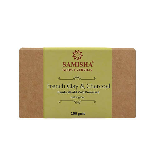Samisha Organic French Green Clay & Charcoal Deep Cleansing Bath Bar | Grocsy