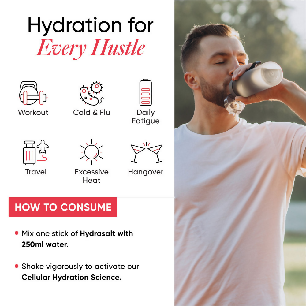 Wellbeing Nutrition Hydrasalt Electrolyte Drink Instant Hydration Raspberry Lemon | Grocsy