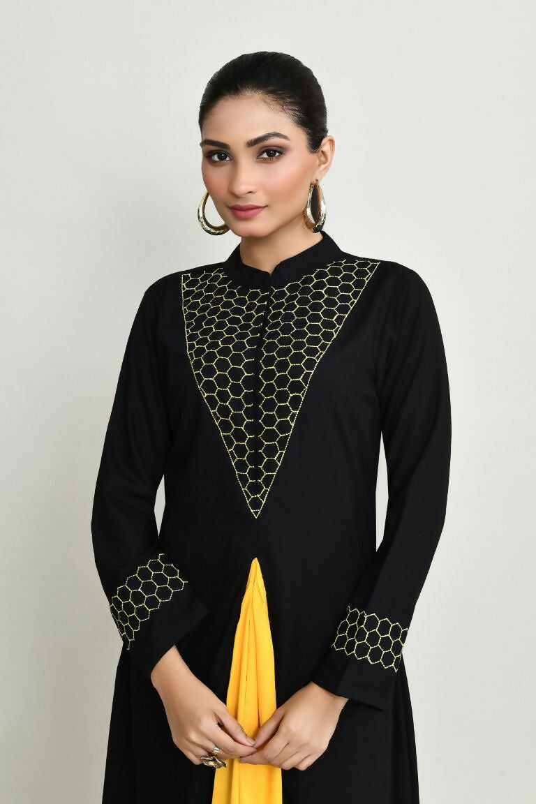 Joban Fashion Black Rayon Kurta Set | Grocsy