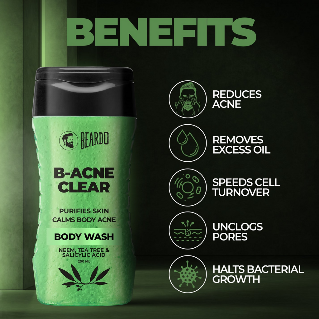 Beardo B-Acne Clear Body Wash | Grocsy