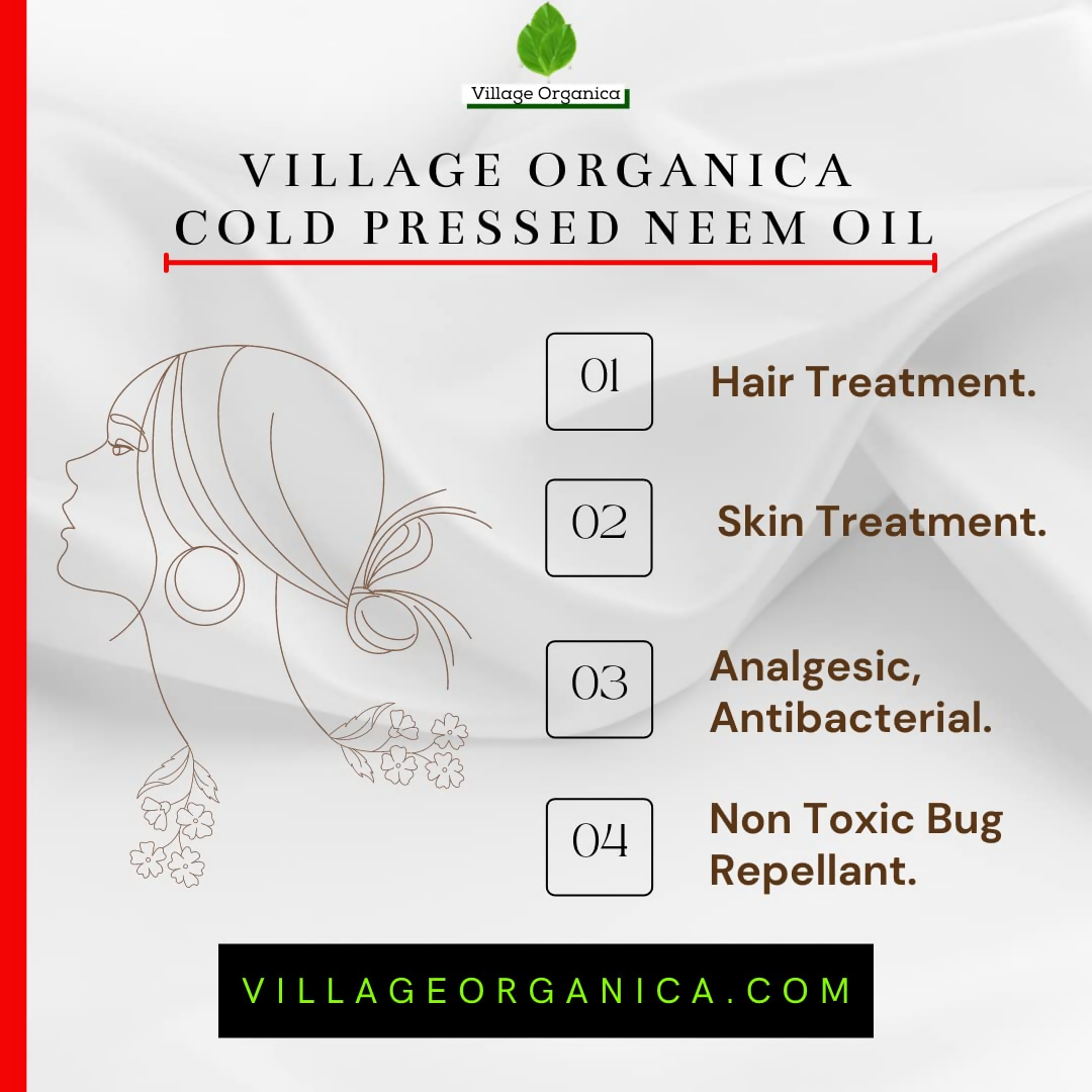 Village-Organica Cold Pressed Neem Oil | Grocsy