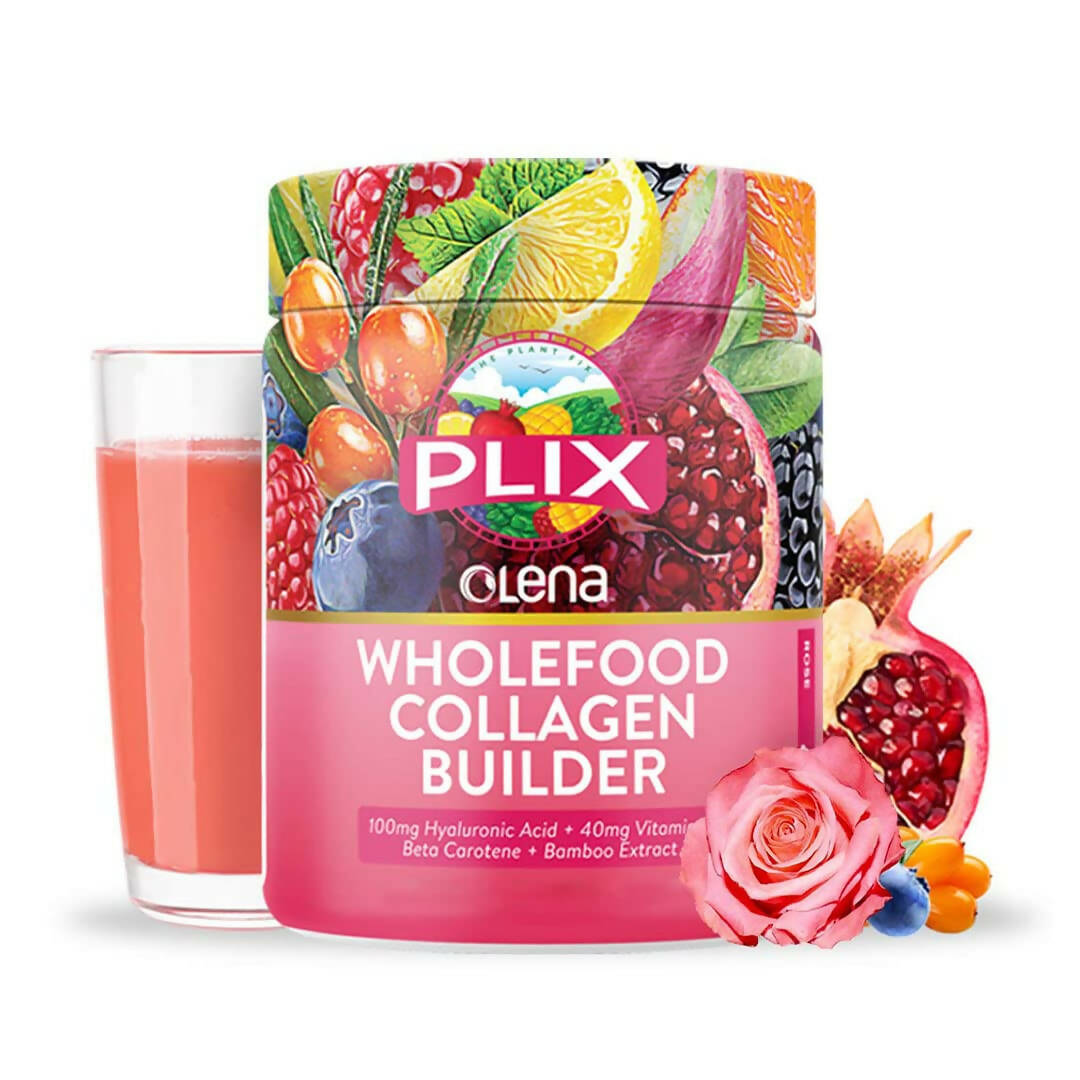 PLIX The Plant Fix Wholefood Collagen Builder Powder for Skin - Rose | Grocsy