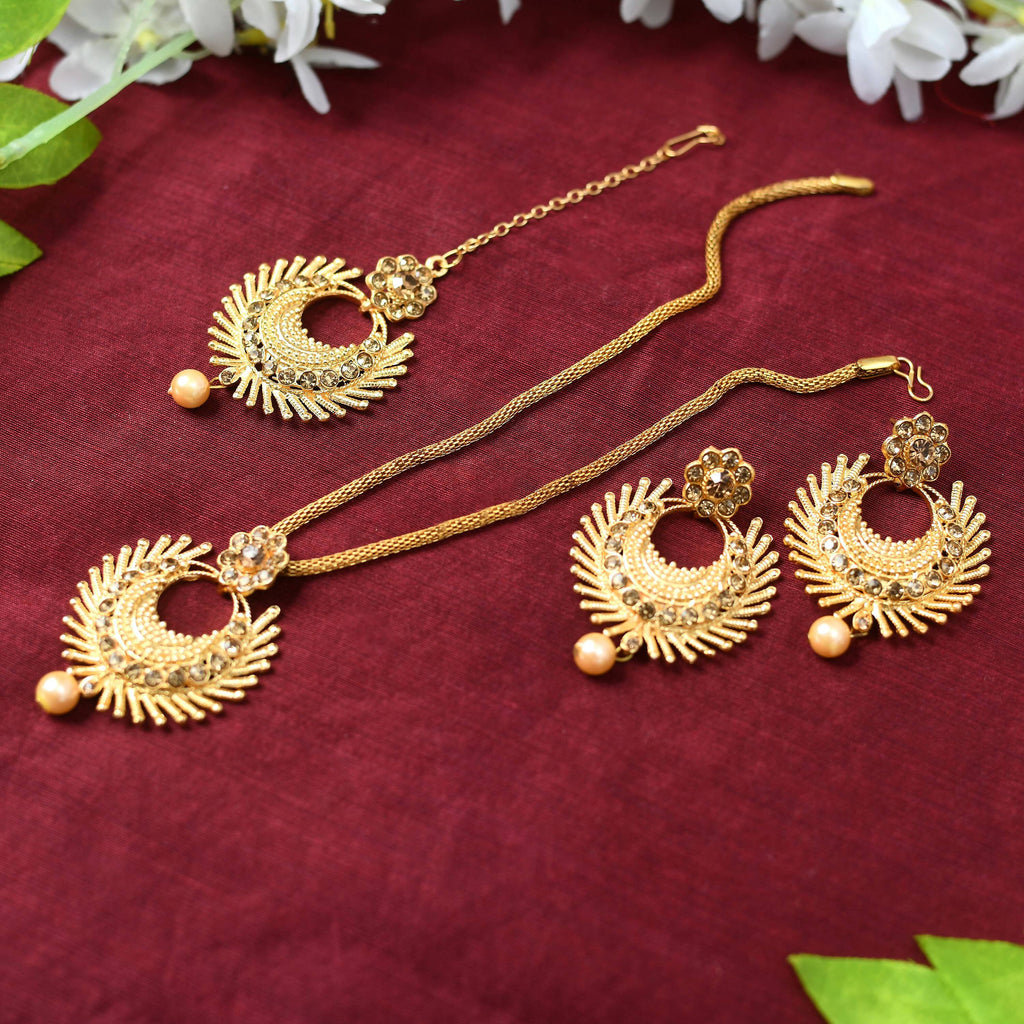 Mominos Fashion Johar Kamal Gold-Polished Brass Finish Long Necklace For Women (Golden) | Grocsy