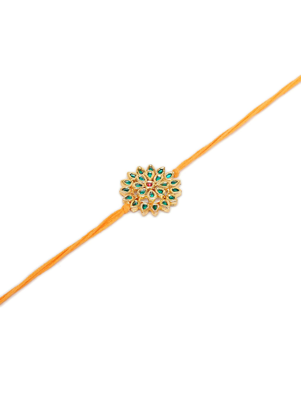Designer kundan Rakhi - Ruby Raang | Grocsy