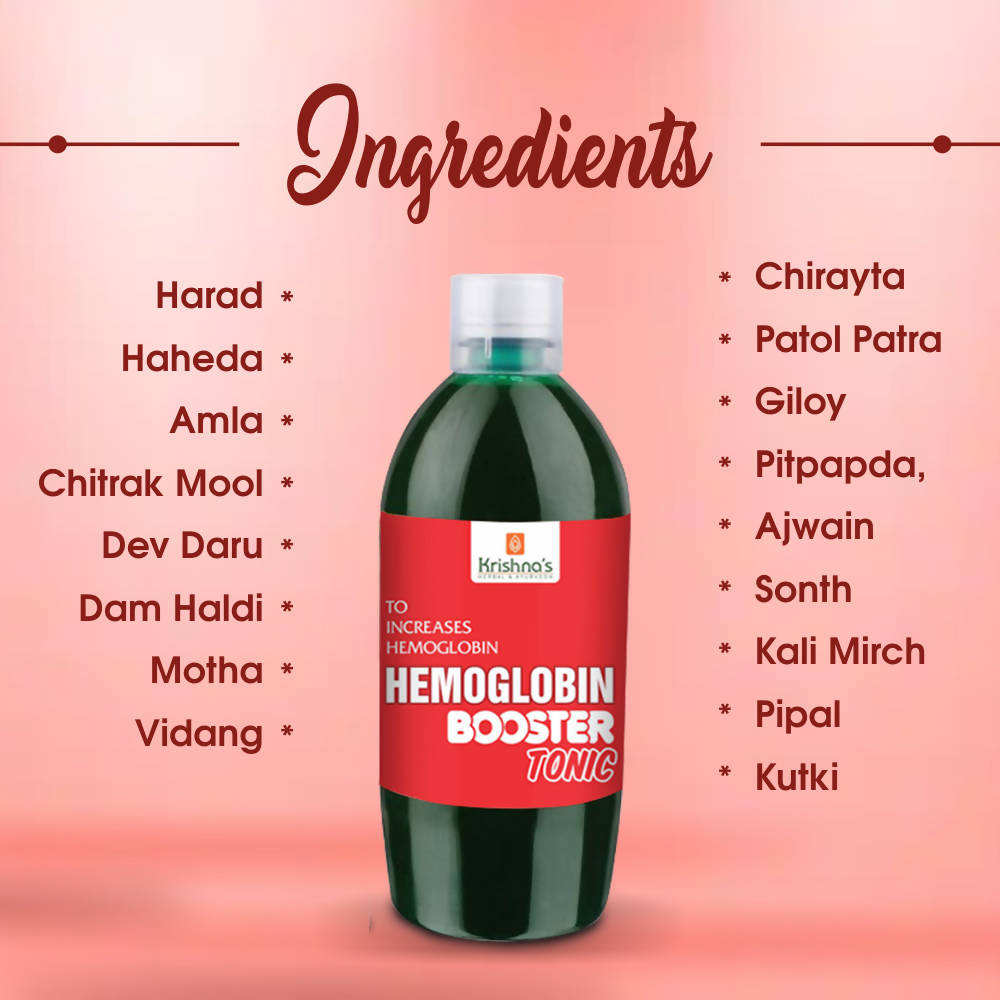 Krishna's Herbal & Ayurveda Hemoglobin Booster Tonic | Grocsy