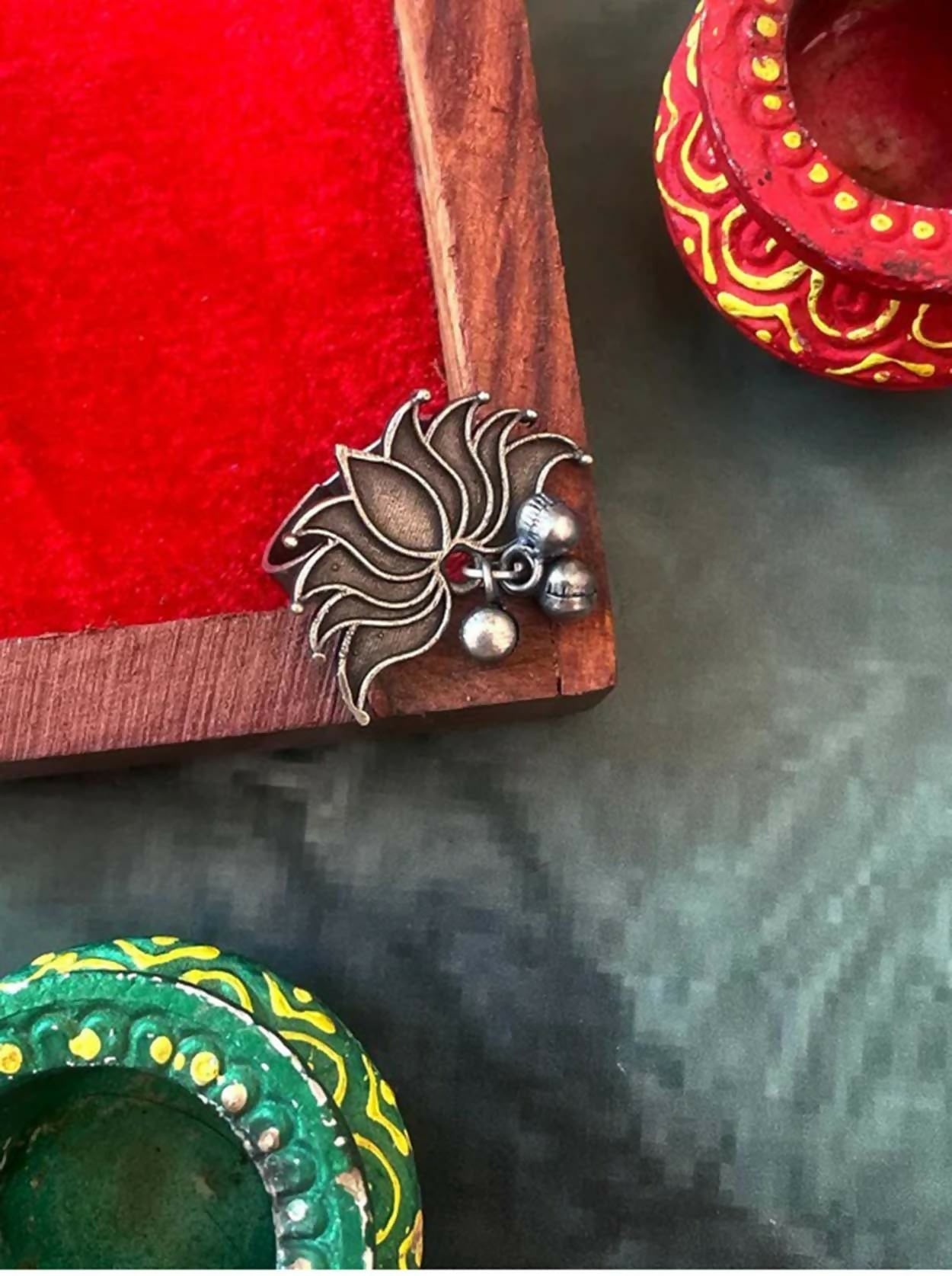 Joban Fashion Oxidized Floral Ring | Grocsy