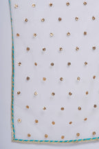 Little Bansi Girls Cotton Embroidery Kurta With Lehenga & Tussel - White & Multicolor | Grocsy