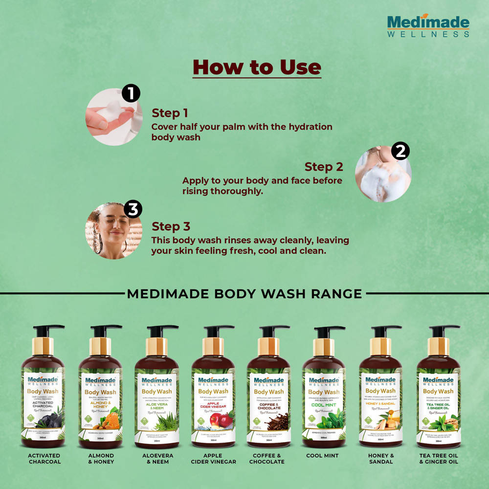 Medimade Wellness Tea Tree Oil & Ginger Oil Body Wash | Grocsy