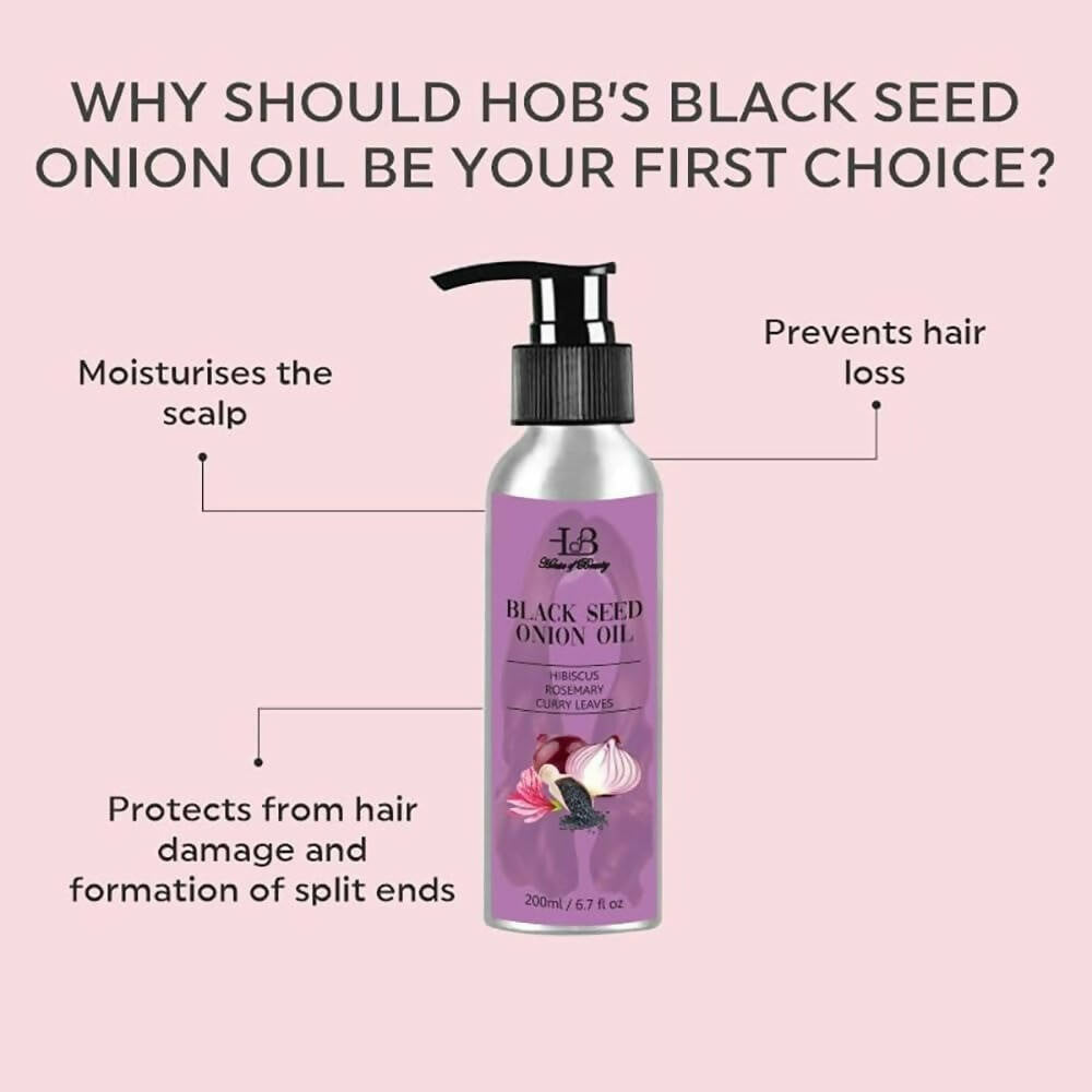 House Of Beauty Black Seed Onion Oil with Hibiscus Hair Oil | Grocsy
