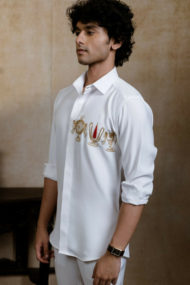 British White Kanaka Murti Shirt By Hilo Design | Grocsy