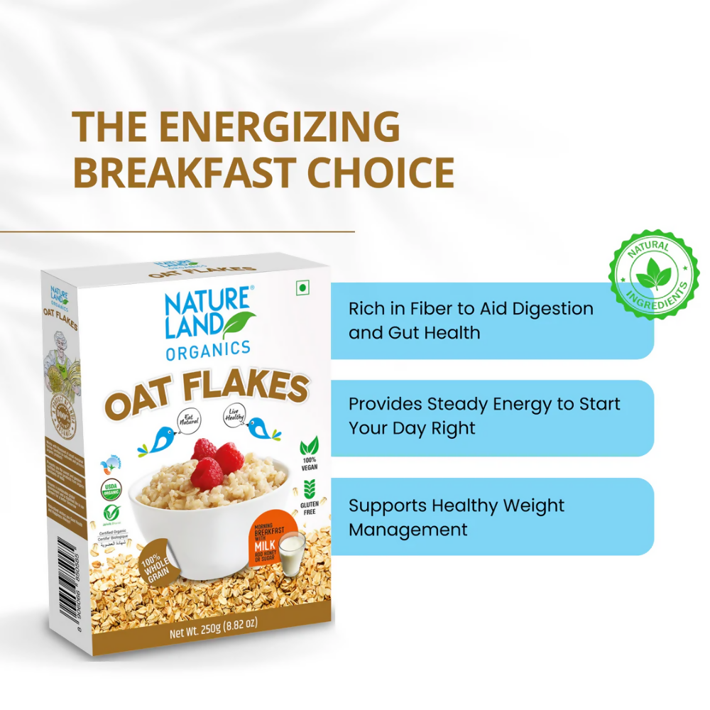 Nature Land Organics Oat Flakes | Grocsy