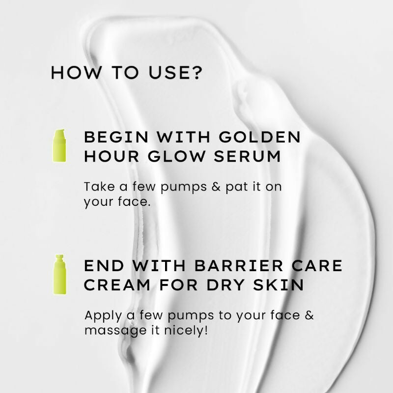 Hyphen By Kriti Sanon Daily Night Care Routine for Normal to Dry Skin with Face Serum & Barrier Care Cream | Grocsy