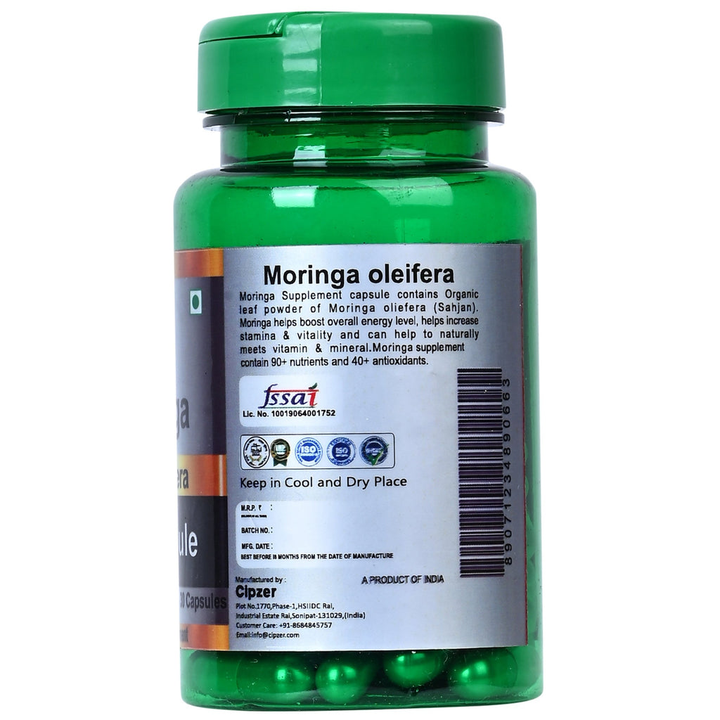 Cipzer Moringa Oleifera Capsules | Grocsy