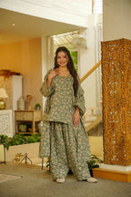 Aayaa Designer Printed Full Flared Suit | Grocsy