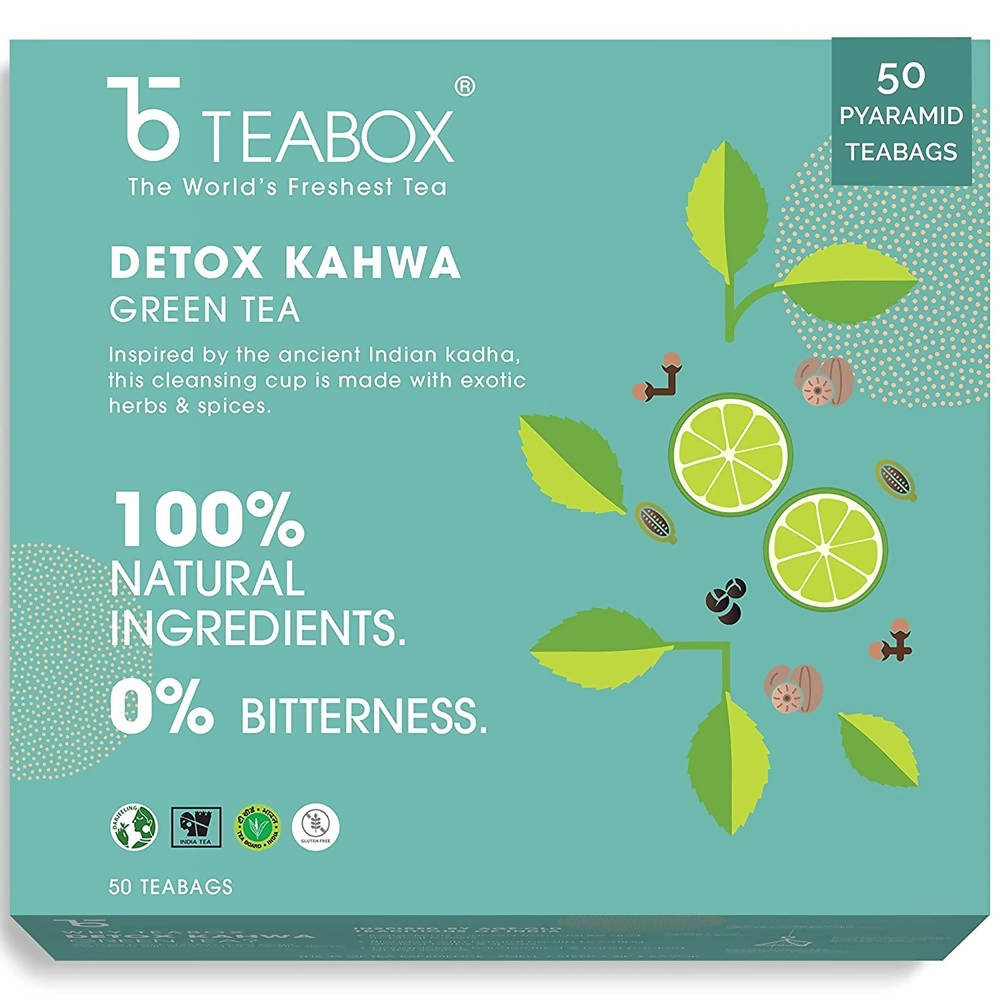 Teabox Detox Kahwa Green Tea Bags | Grocsy