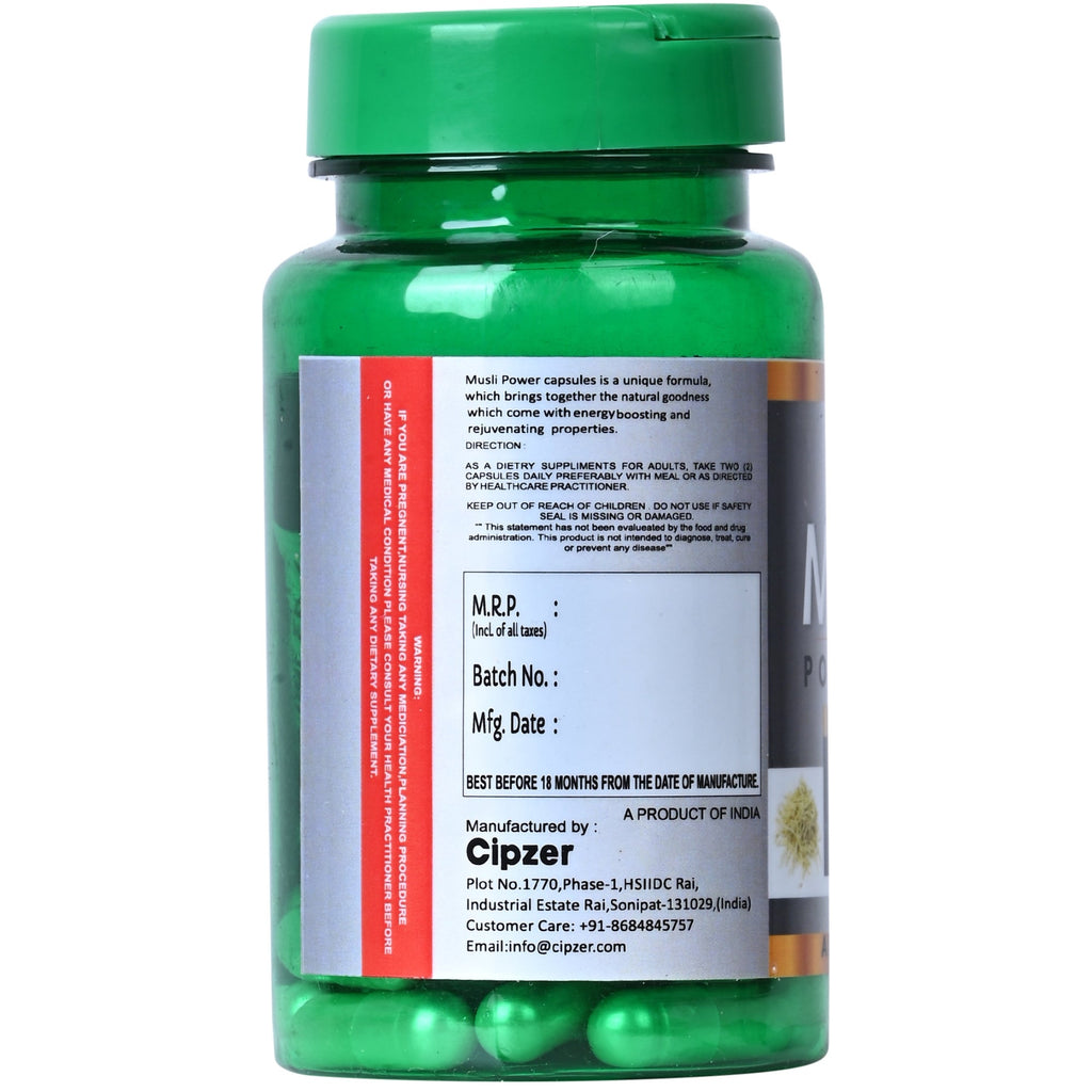 Cipzer Musli Powertech Capsules | Grocsy