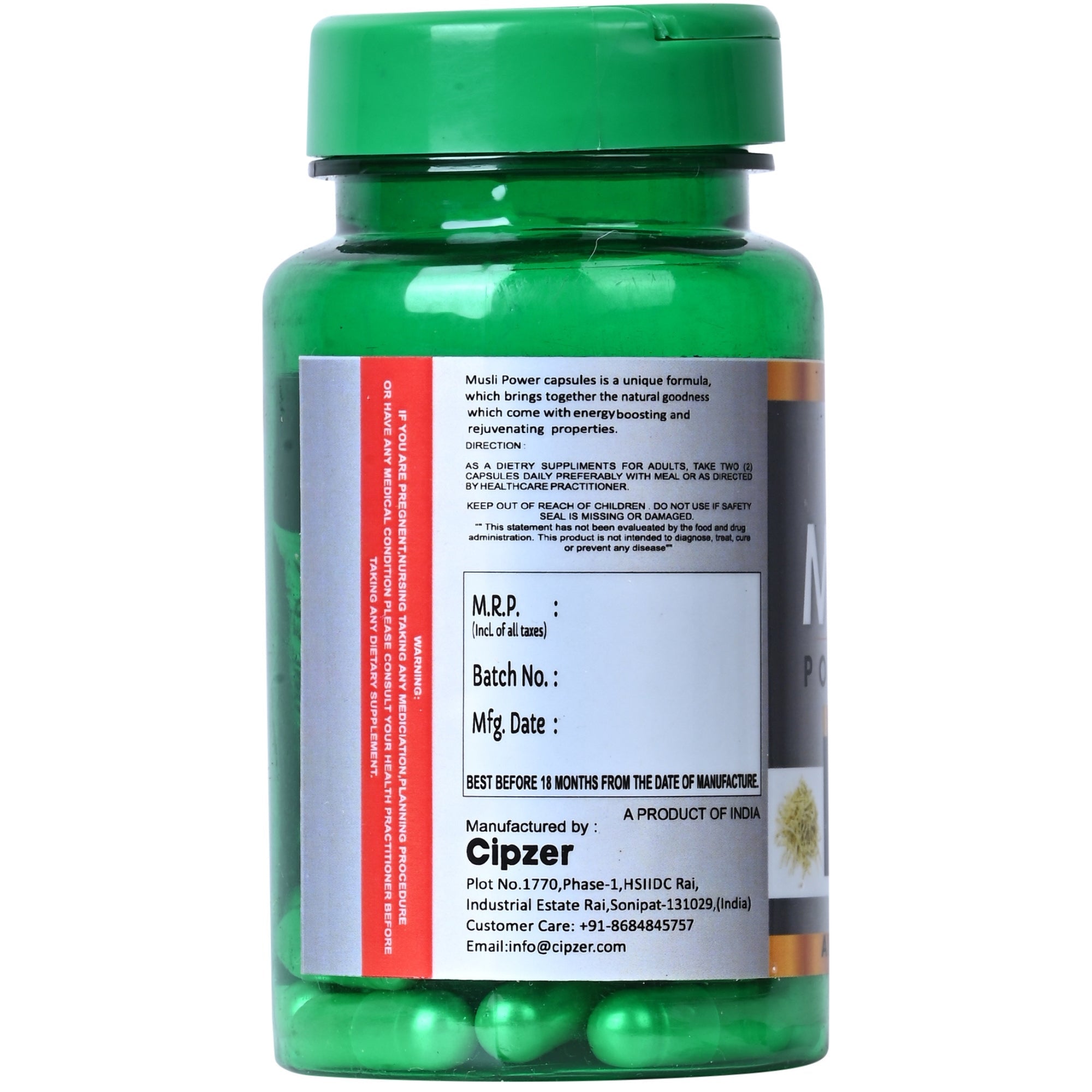Cipzer Musli Powertech Capsules | Grocsy