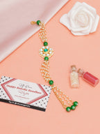 Designer kundan Rakhi - Ruby Raang | Grocsy