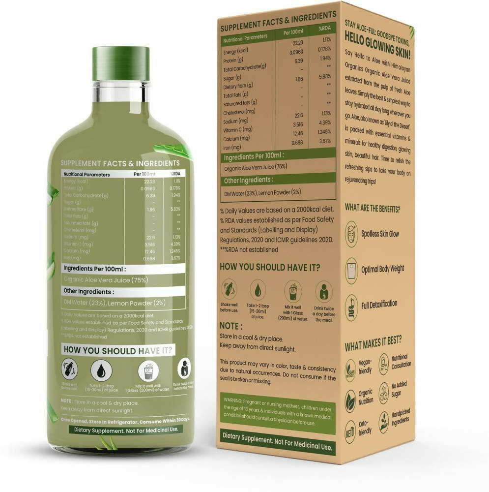 Himalayan Organics Aloe Vera Juice | Grocsy
