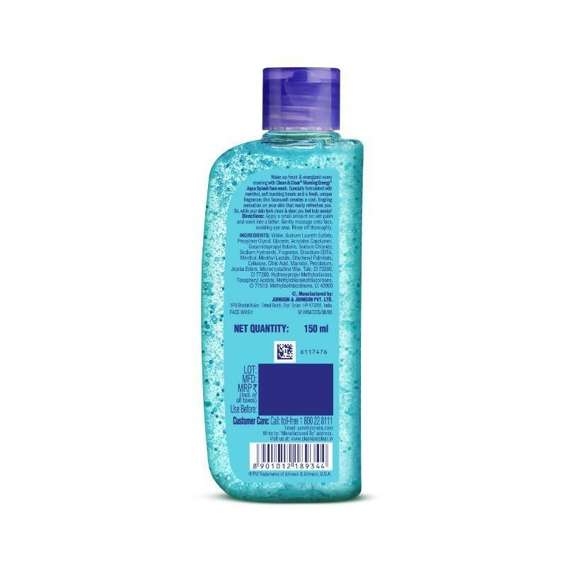 Clean & Clear Morning Energy Aqua Splash Face Wash | Grocsy