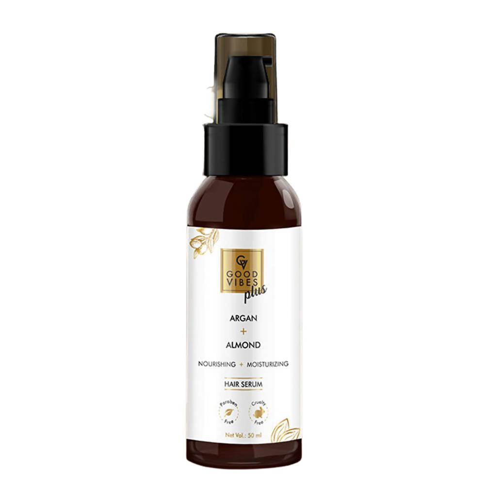 Good Vibes Argan & Almond Nourishing & Moisturizing Hair Serum | Grocsy